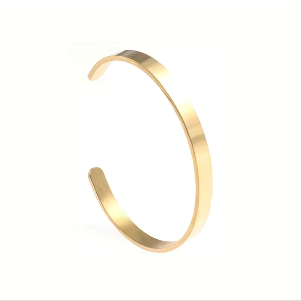 Gold Cuff Style Stackable Bangle Bracelet - image 1